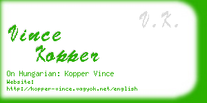 vince kopper business card